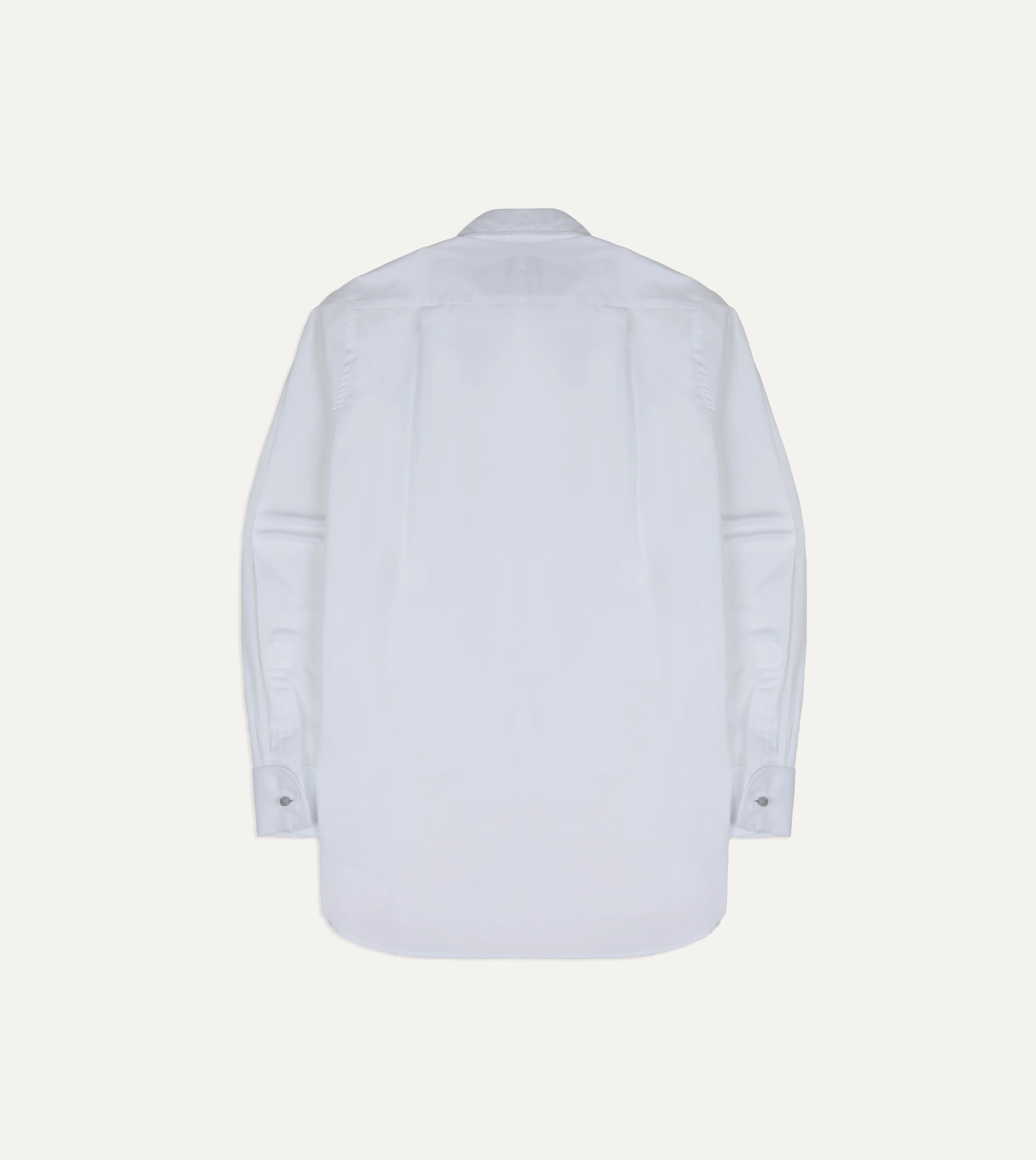 White Cotton Pleated Bib Front Dinner Shirt - Image 6