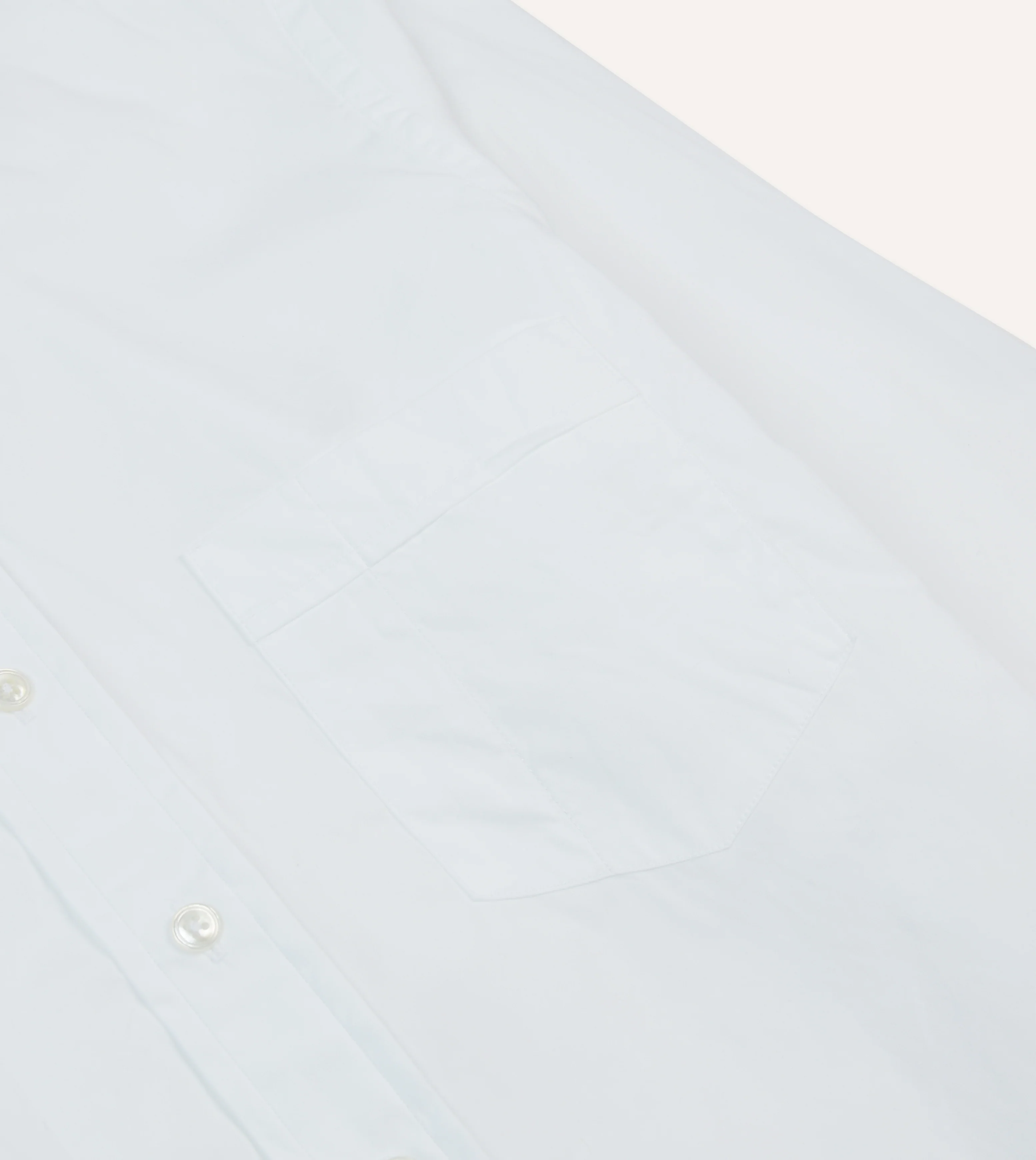 White Cotton Pocket Poplin Button-Down Shirt - Image 4