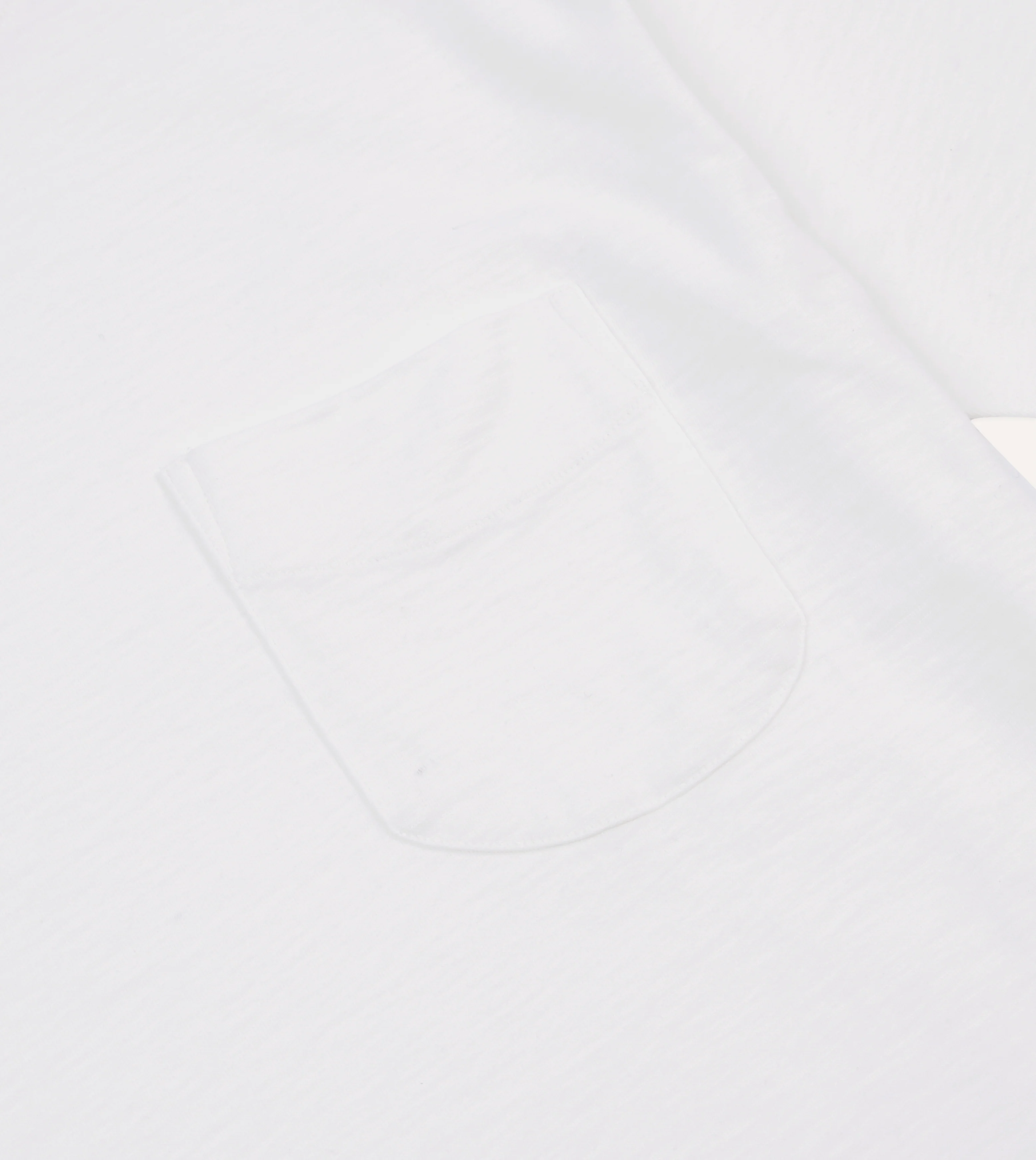 White Flamé Cotton Crew Neck Hiking T-Shirt - Image 3