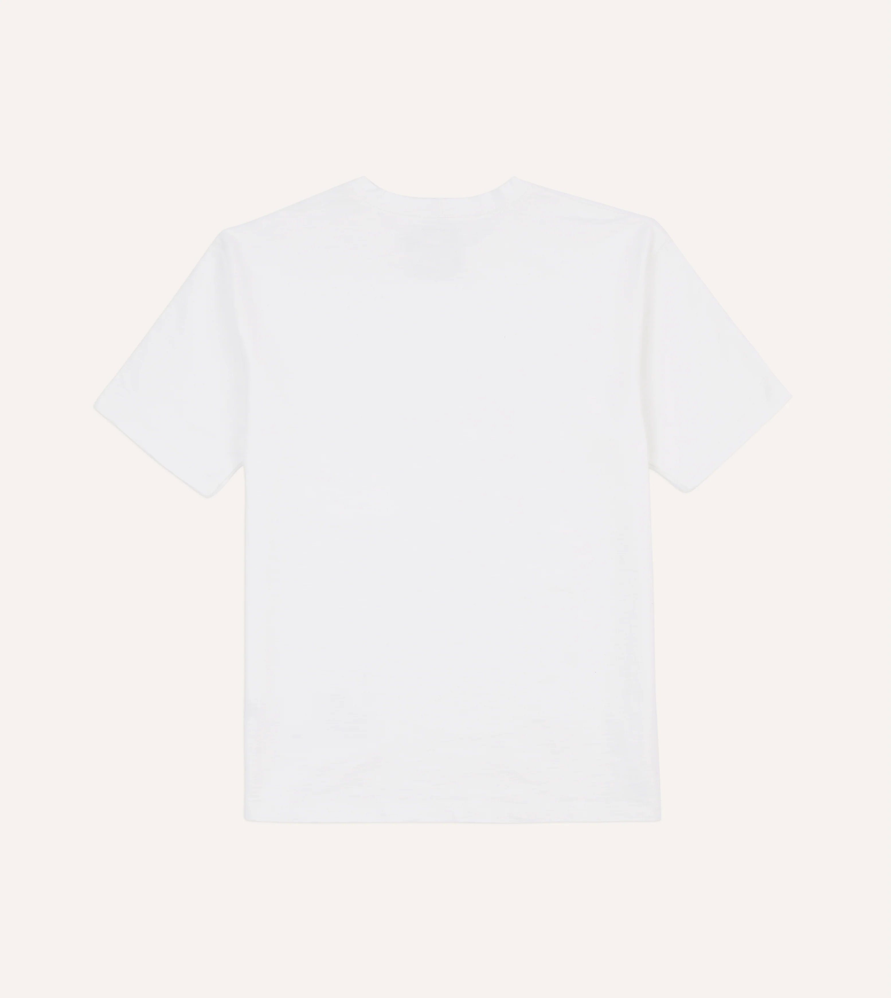 White Flamé Cotton Crew Neck Hiking T-Shirt - Image 5