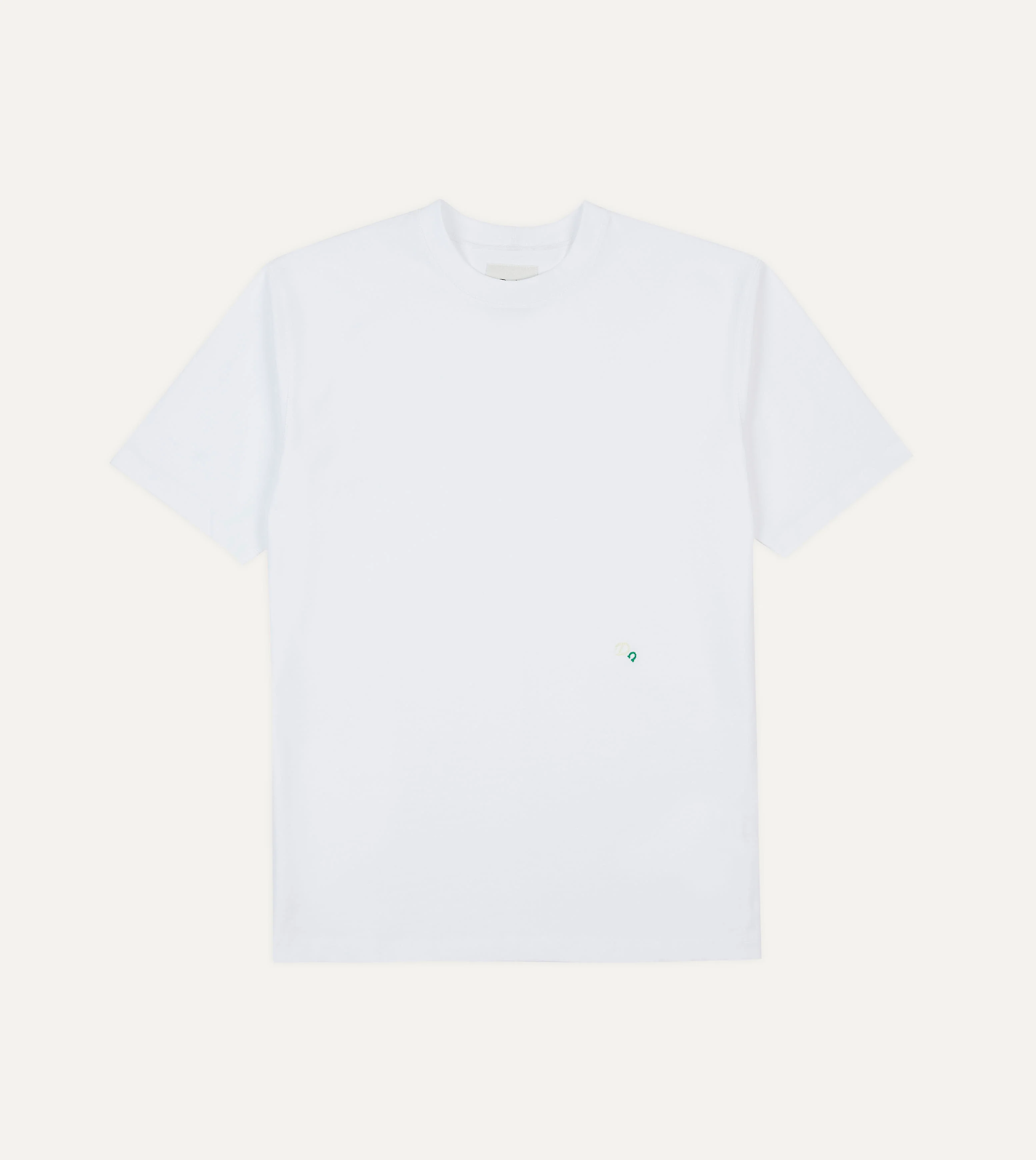 White Horseshoe Embroidered Crew Neck Hiking T-Shirt