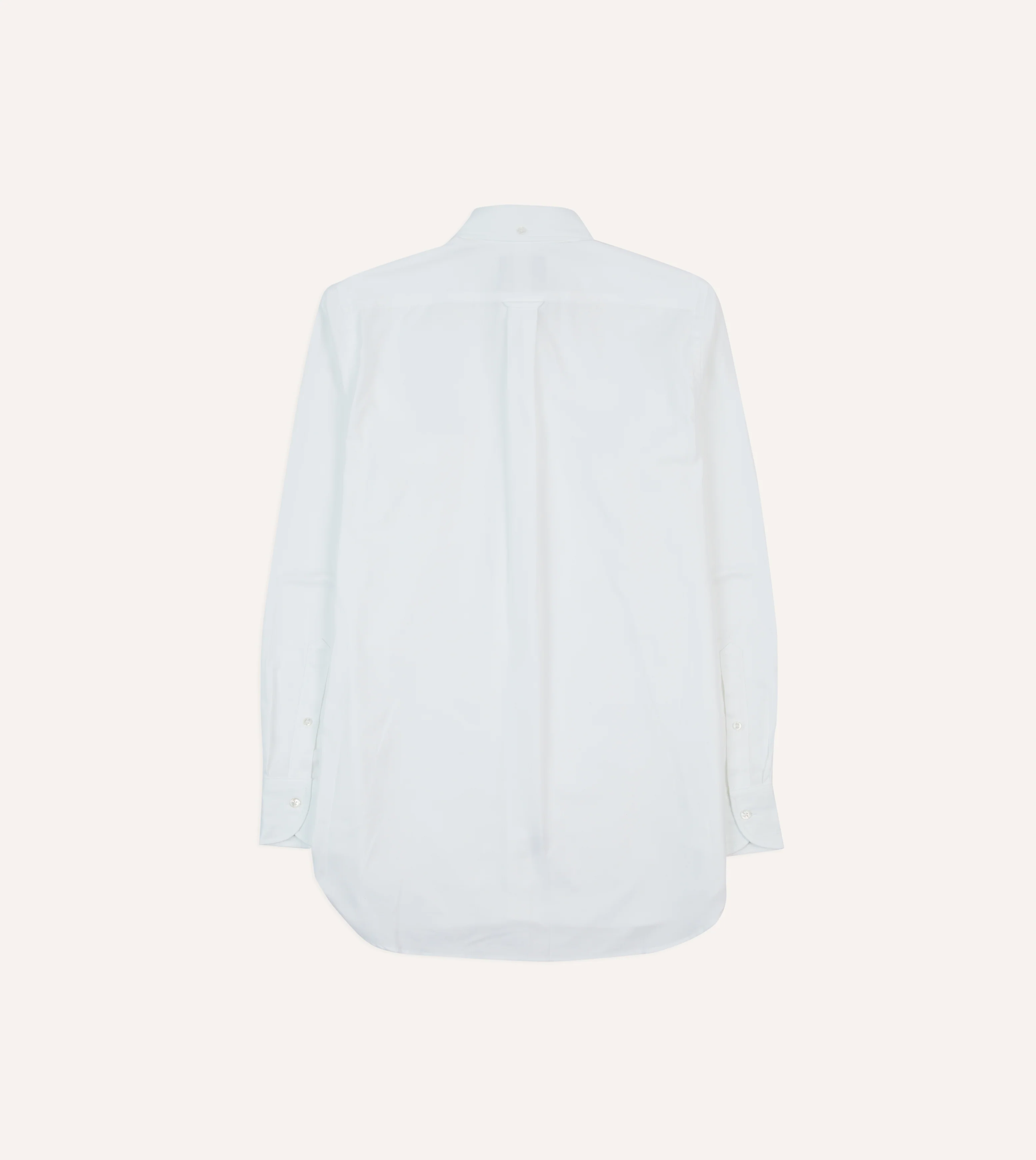 White Pinpoint Oxford Cotton Cloth Button-Down Shirt - Image 6