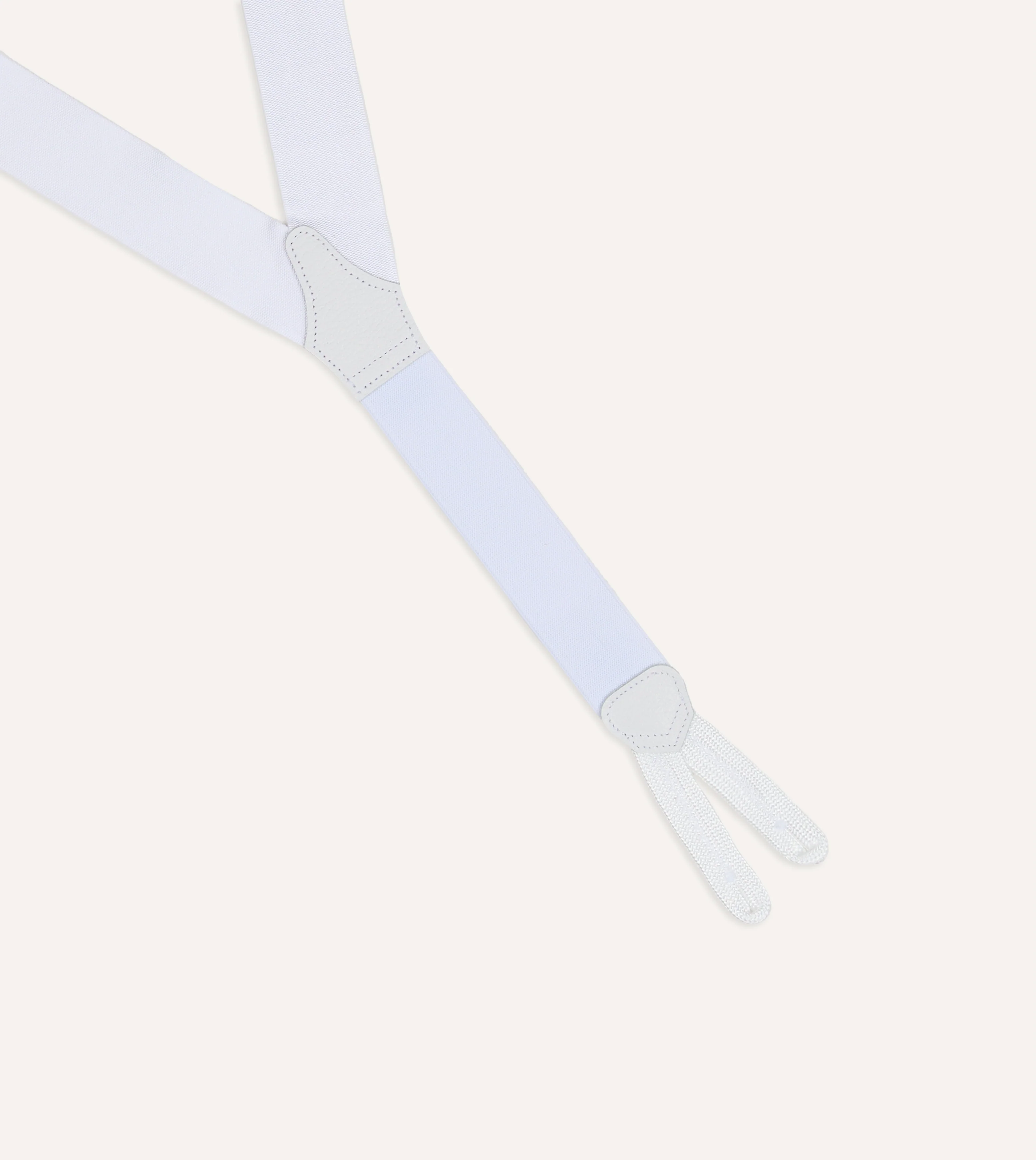 White Silk Trouser Braces - Image 3