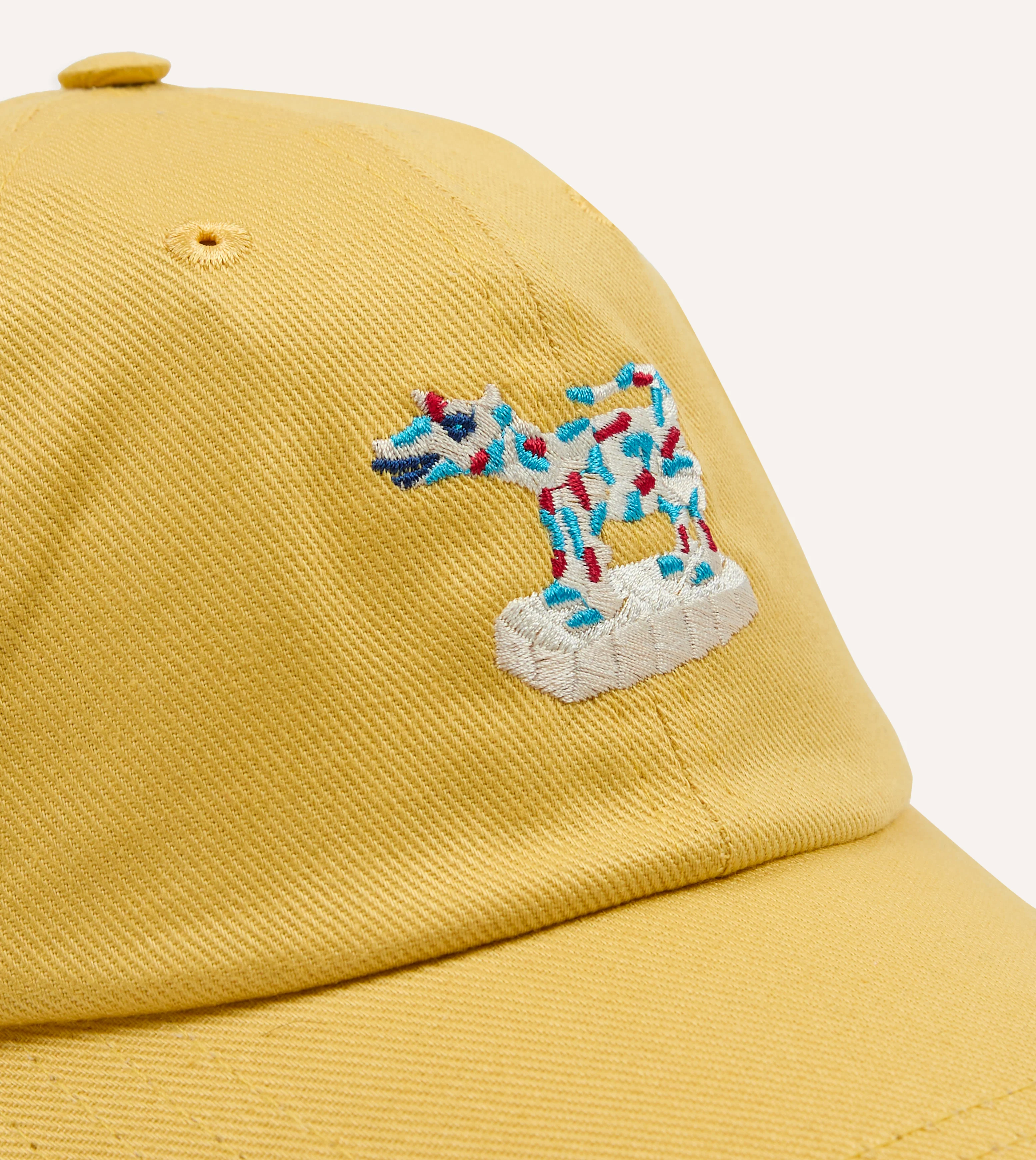 Yellow 'Cow Figurine' Cotton Twill Baseball Cap - Image 3